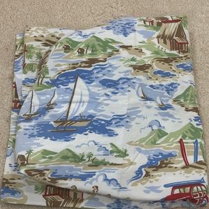 Pottery Barn Kids NORTH SHORE Fitted Crib Sheet Only tropical beach surfboard